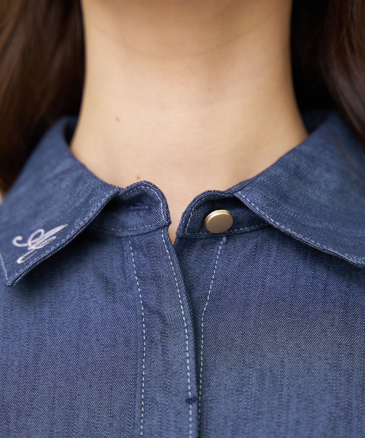 アンドクチュール「ベルト付き５分袖デニムワンピース」|ワンピース|