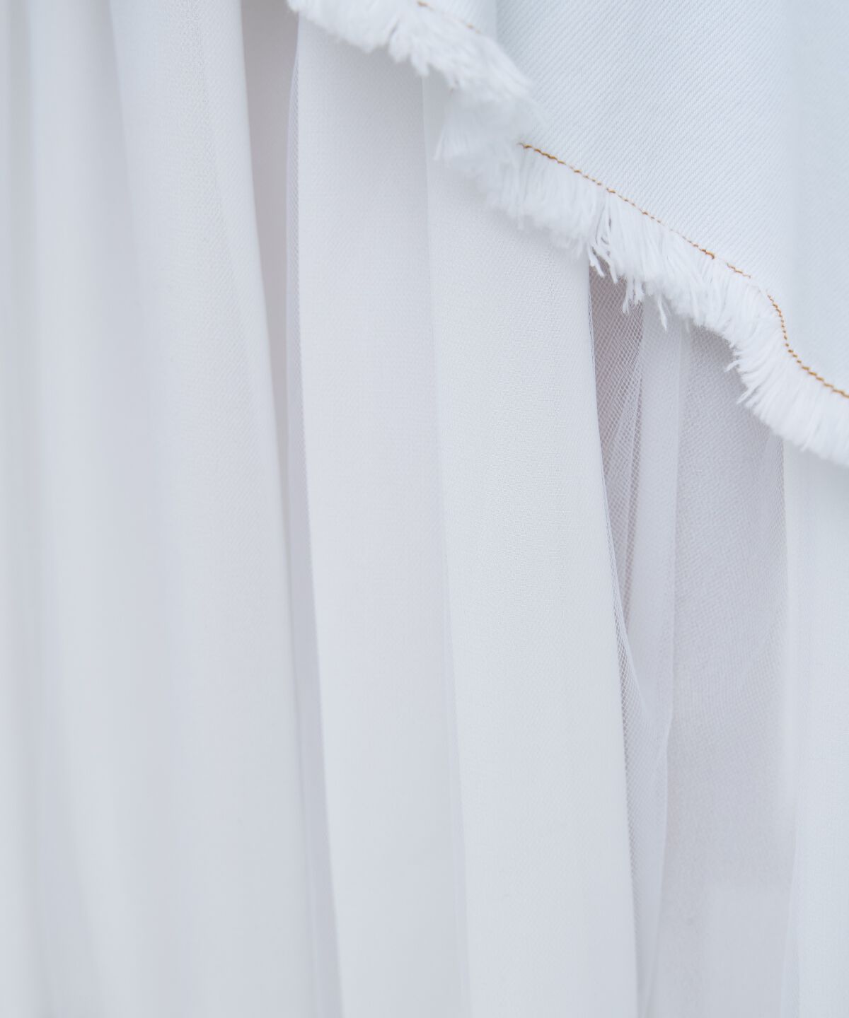 アンドクチュール「チュール切替デニムスカート」|スカート|