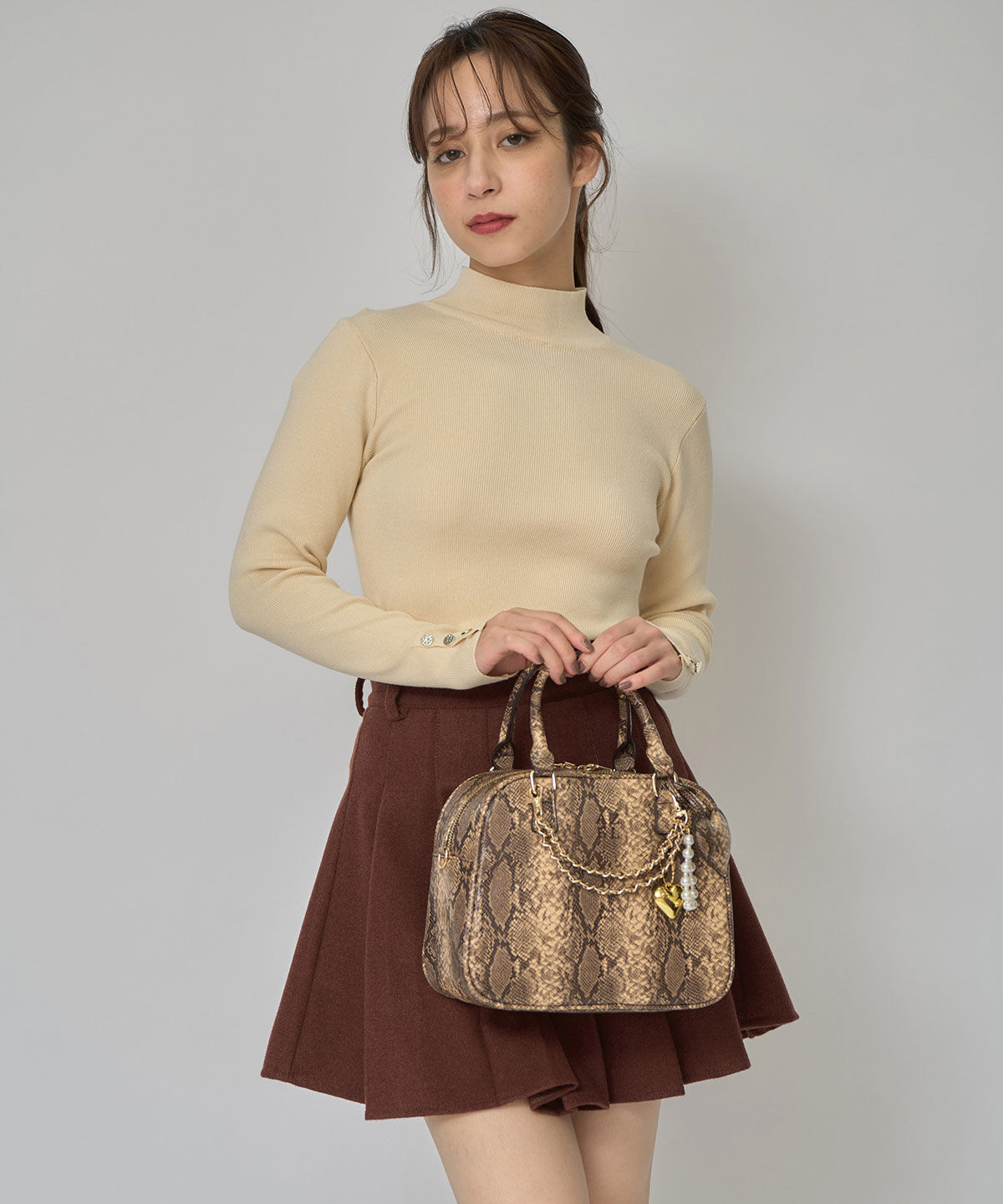 REDYAZEL「2WAYハイネックボタンニットトップス」|ニット・セーター|