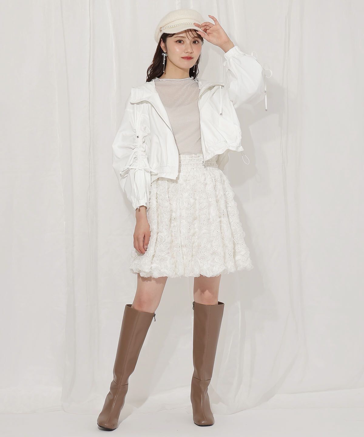 WILLSELECTION「ボリュームスリーブショートブルゾン」|ブルゾン・スタジャン|