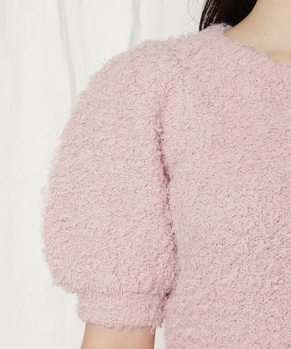 WILLSELECTION「リボンブローチ付きテディヤーンニット」|ニット・セーター|