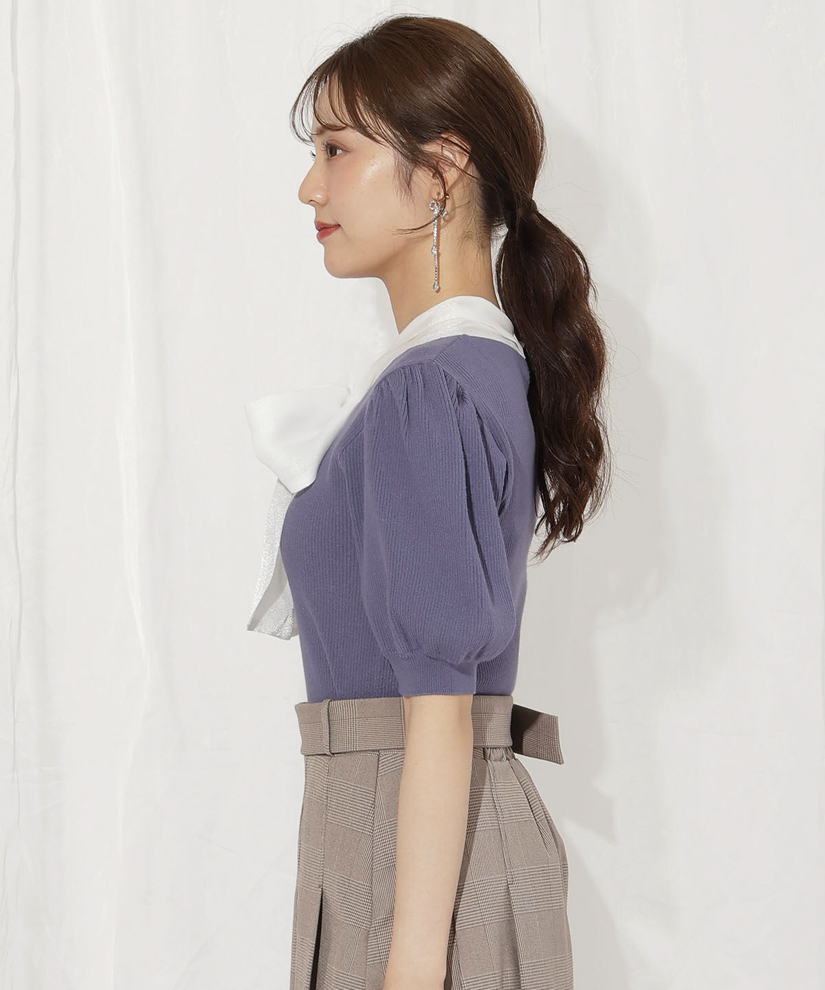 WILLSELECTION「シアーリボンパフニット」|ニット・セーター|