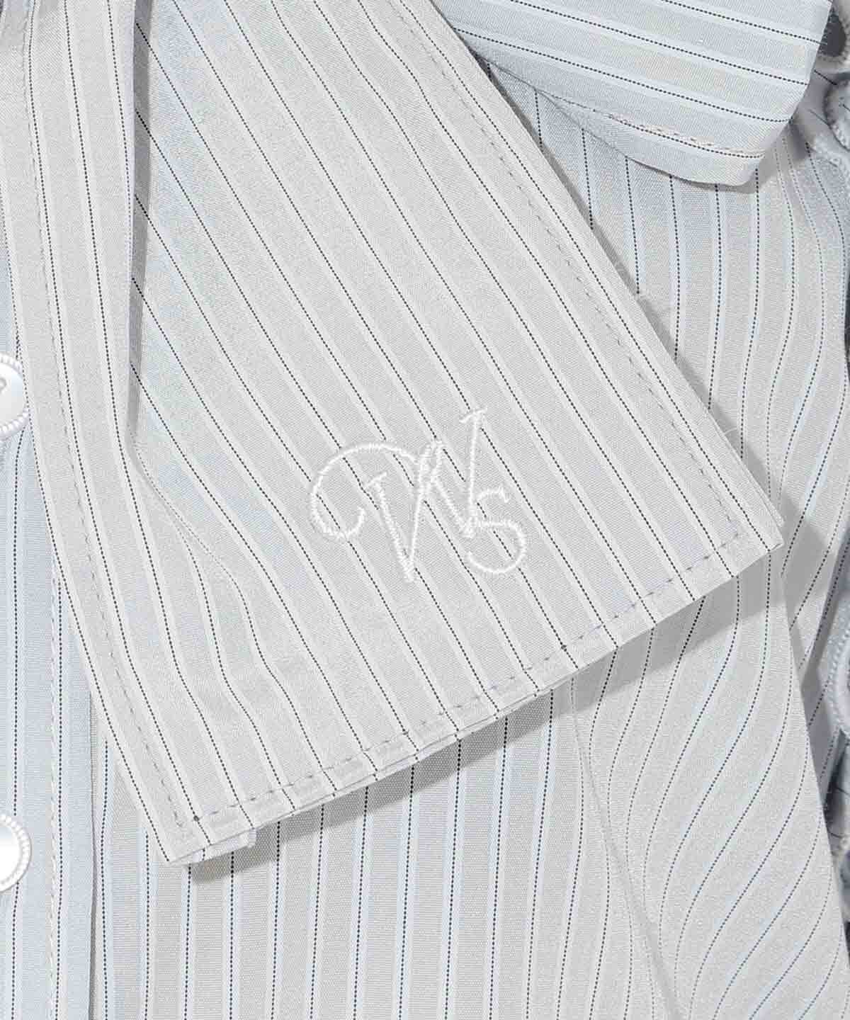 WILLSELECTION「刺繍入りボウタイストライプブラウス」|シャツ・ブラウス|