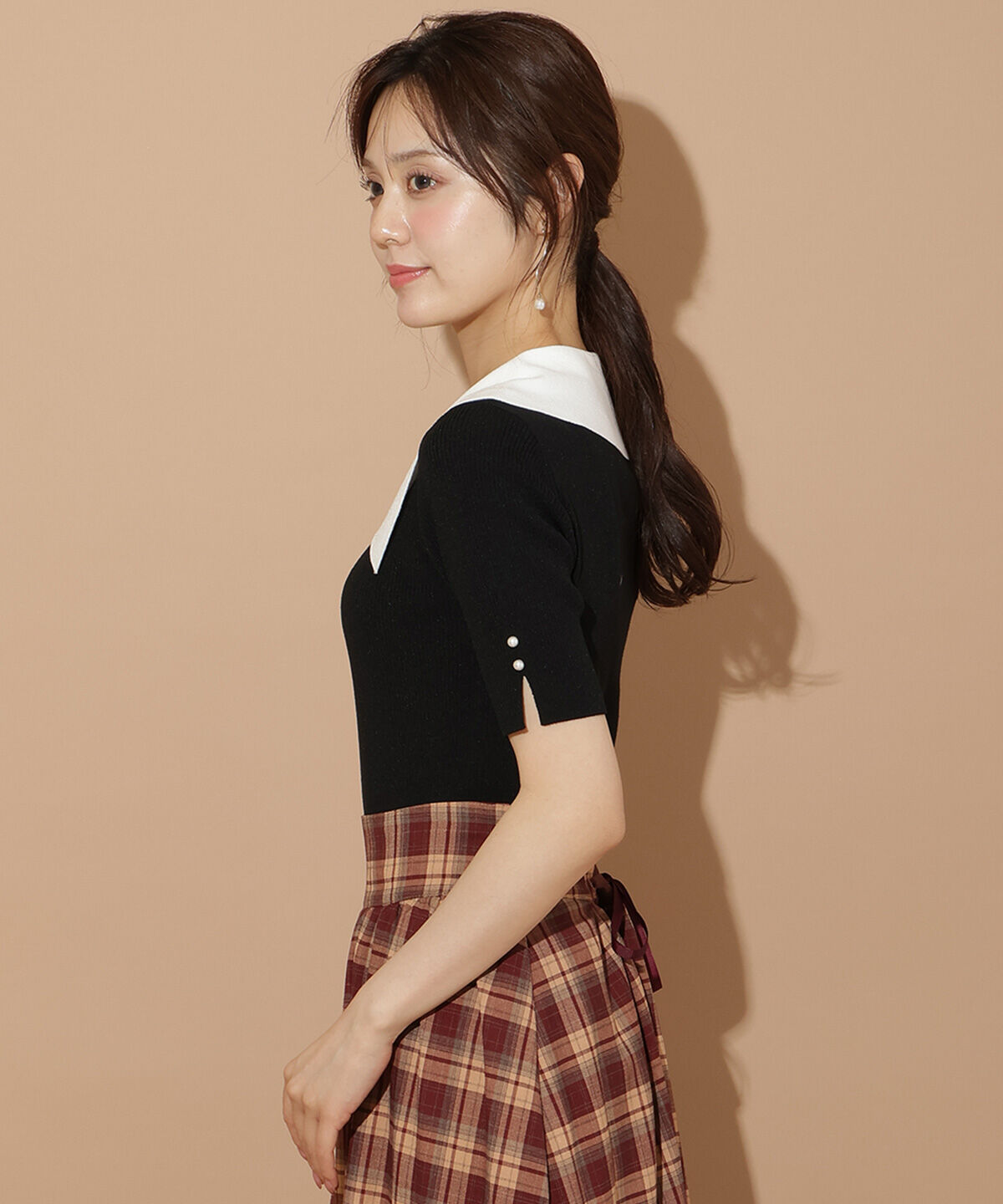 WILLSELECTION「アシメカラーリブニット」|ニット・セーター|