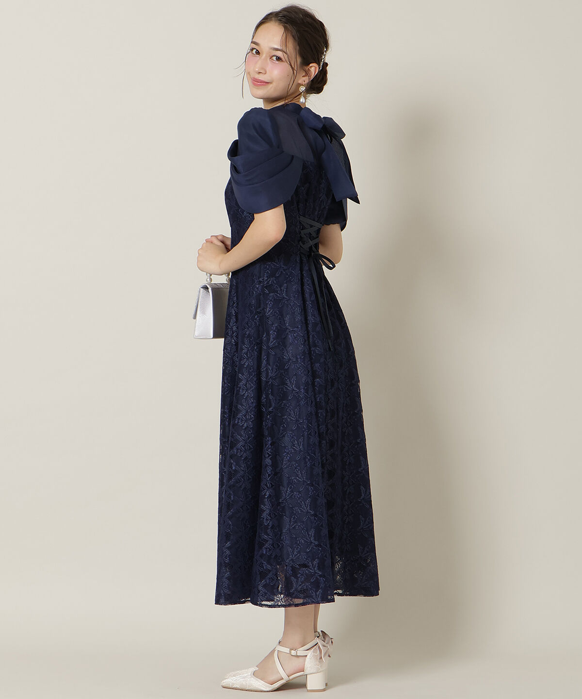 WILLSELECTION「シアーベールレースワンピース」|ドレス|