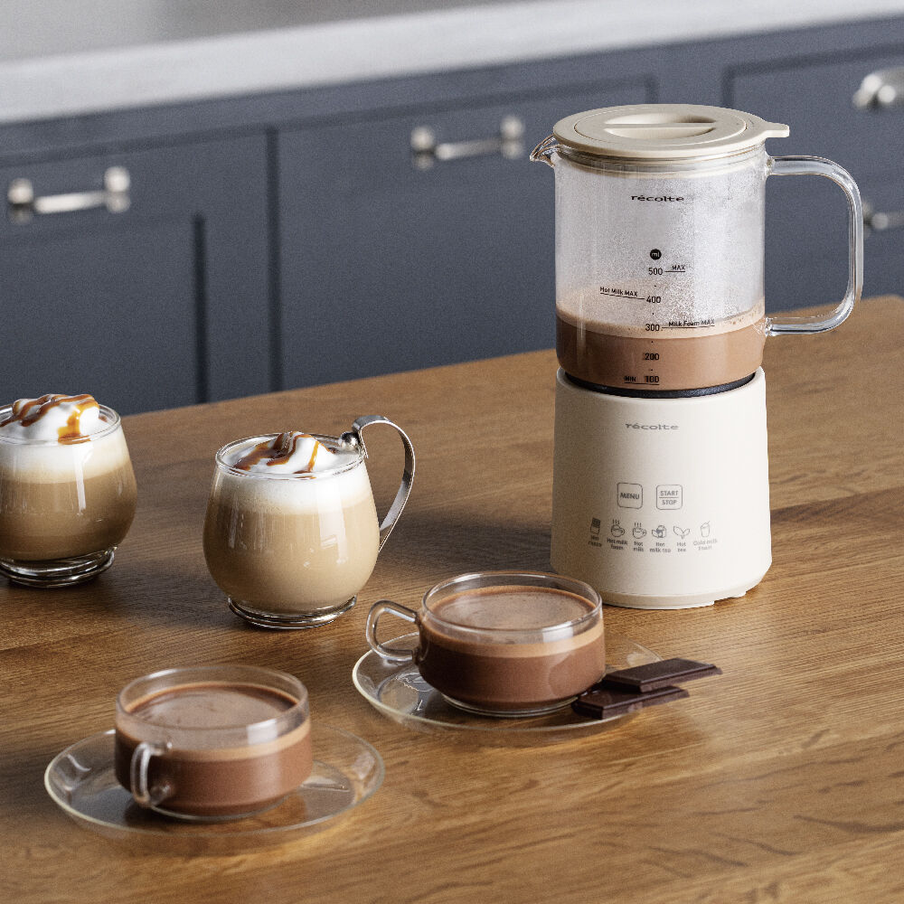 recolte「レコルト ホットチョコ ＆ ミルクフォーマー RMT-3」|電化製品|クリームホワイト