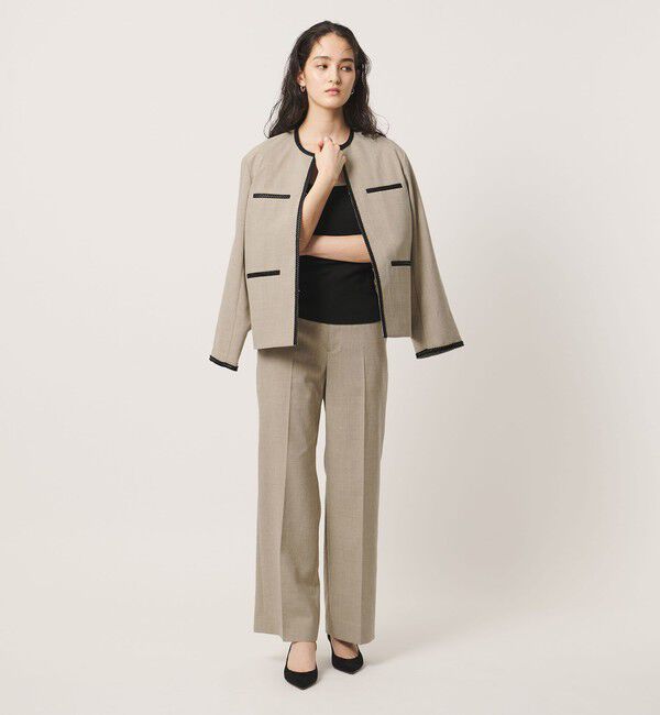 UNITED ARROWS「Spiree ASAMI ノーカラー ジャケット」|ノーカラージャケット|