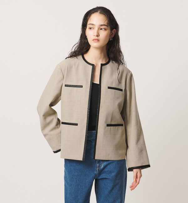 UNITED ARROWS「Spiree ASAMI ノーカラー ジャケット」|ノーカラージャケット|