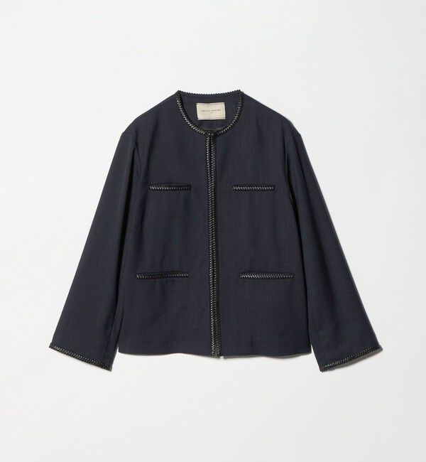 UNITED ARROWS「Spiree ASAMI ノーカラー ジャケット」|ノーカラージャケット|