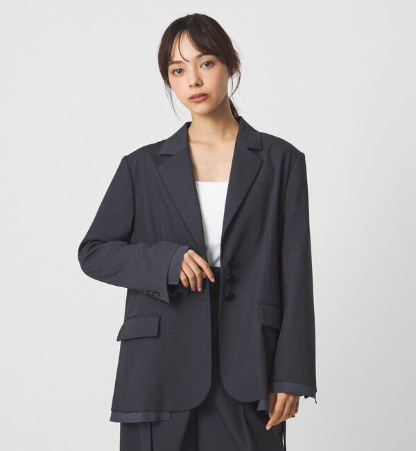 EMMEL REFINES「＜EMMEL REFINES＞EM タチキリ テーラード ジャケット」|テーラードジャケット|DK.GRAY