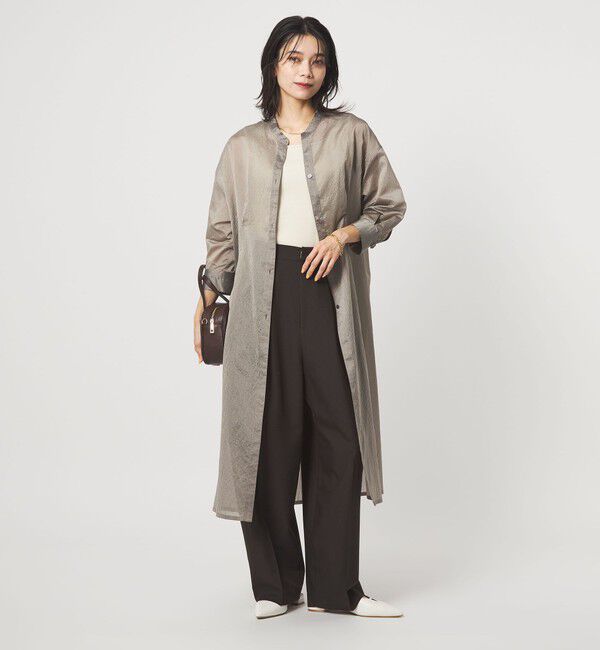 UNITED ARROWS green label relaxing「シアー ストライプ シャツワンピース」|ワンピース|