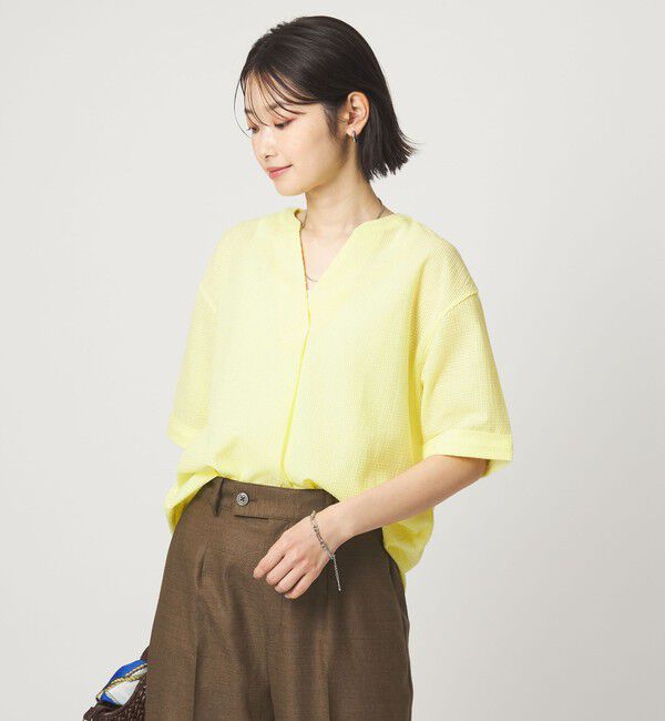 UNITED ARROWS green label relaxing「サッカー スキッパー プルオーバー カットソー」|Tシャツ・カットソー|YELLOW