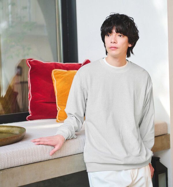 UNITED ARROWS green label relaxing「メランジ パイル クルーネック カットソー」|Tシャツ・カットソー|LT.GRAY