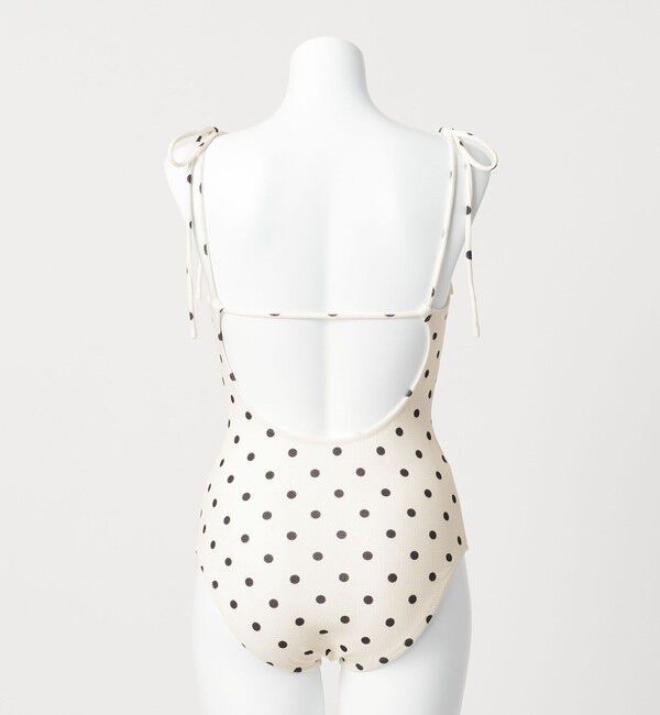 UNITED ARROWS green label relaxing「ハイネックWリボン ドット柄 ワンピース スイムウェア / 水着」|その他|