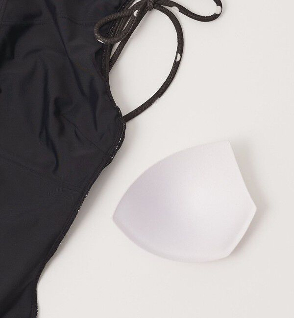 UNITED ARROWS green label relaxing「ハイネックWリボン ドット柄 ワンピース スイムウェア / 水着」|その他|