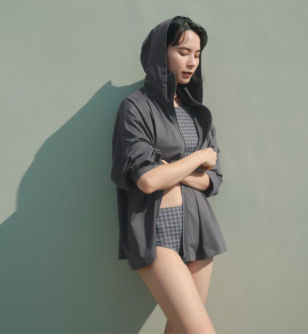 UNITED ARROWS green label relaxing「ラッシュフードパーカー ラッシュガード / スイムウェア 」|その他|DK.GRAY