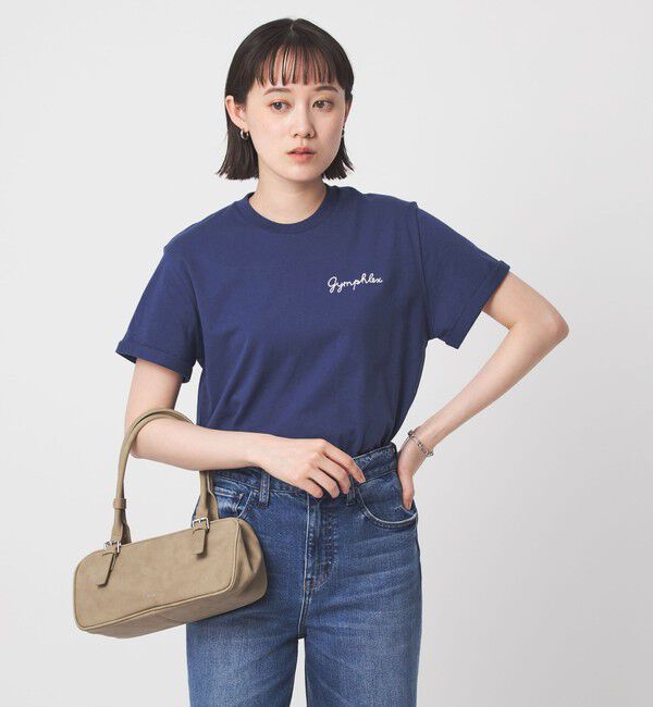 UNITED ARROWS green label relaxing「＜Gymphlex＞ショートスリーブ エンブロイダリー Tシャツ」|Tシャツ・カットソー|COBALT