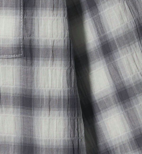 UNITED ARROWS green label relaxing「【WEB限定】＜at ease＞フード チェック シャツ」|シャツ・ブラウス|