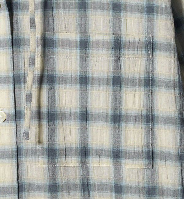 UNITED ARROWS green label relaxing「【WEB限定】＜at ease＞フード チェック シャツ」|シャツ・ブラウス|