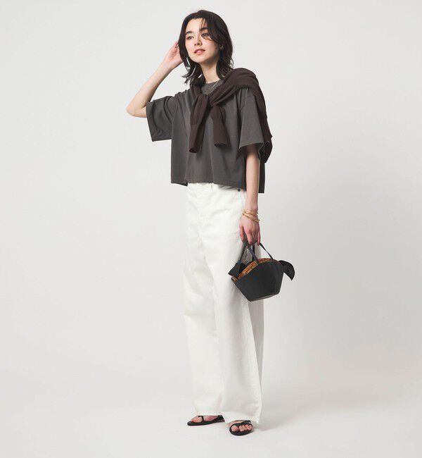 UNITED ARROWS green label relaxing「＜CHIHIRO HYODO&times;green label relaxing＞クロップド ワイド Tシャツ」|Tシャツ・カットソー|