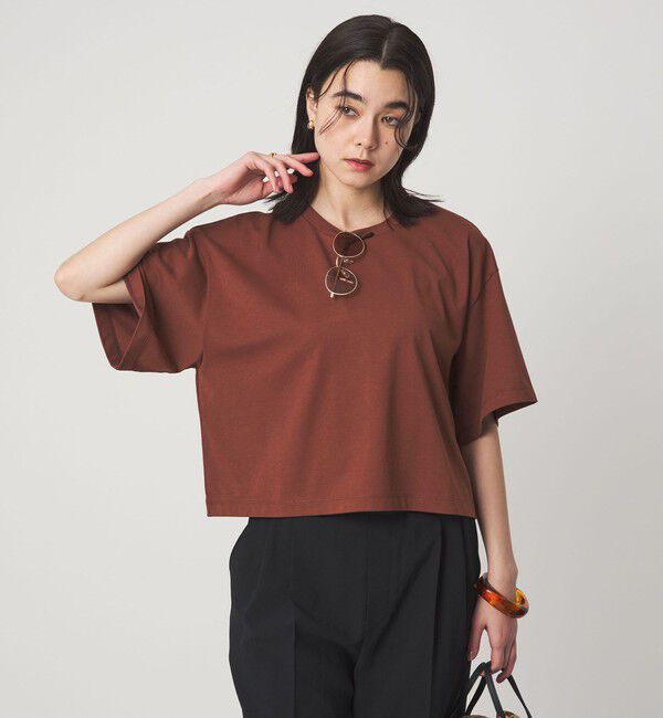 UNITED ARROWS green label relaxing「＜CHIHIRO HYODO&times;green label relaxing＞クロップド ワイド Tシャツ」|Tシャツ・カットソー|