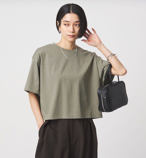 UNITED ARROWS green label relaxing「＜CHIHIRO HYODO&times;green label relaxing＞クロップド ワイド Tシャツ」|Tシャツ・カットソー|