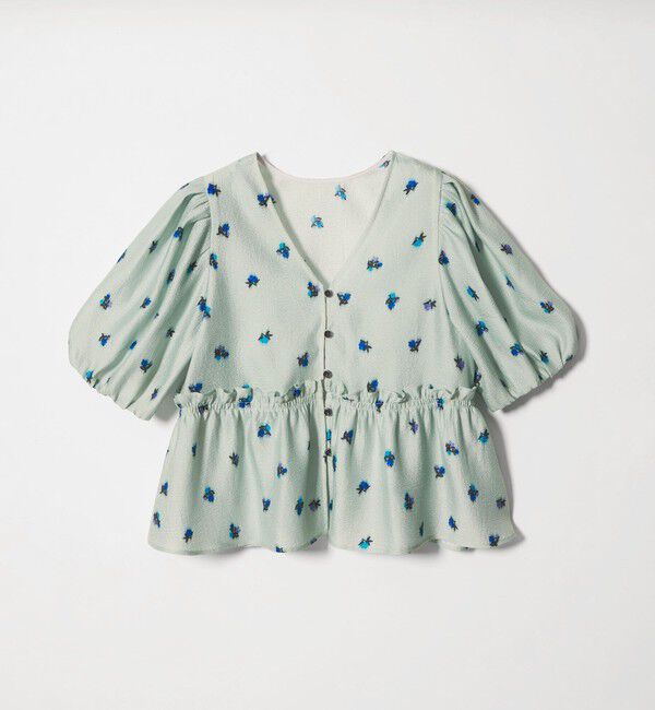 EMMEL REFINES「＜EMMEL REFINES＞EM フラワープリント パフスリーブ ブラウス」|シャツ・ブラウス|