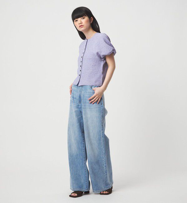 EMMEL REFINES「＜EMMEL REFINES＞EMジャガード パフスリーブ プルオーバー ＆ カーディガン」|ニット・セーター|