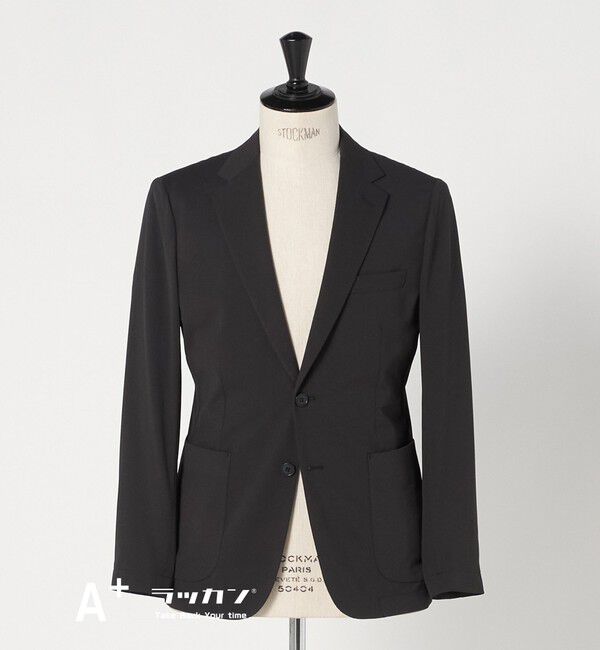 UNITED ARROWS green label relaxing「A+ ラッカンジャージ 2B スタンダード セットアップジャケット -ウォッシャブル・ストレッチ・吸水速乾-」|テーラードジャケット|DK.GRAY