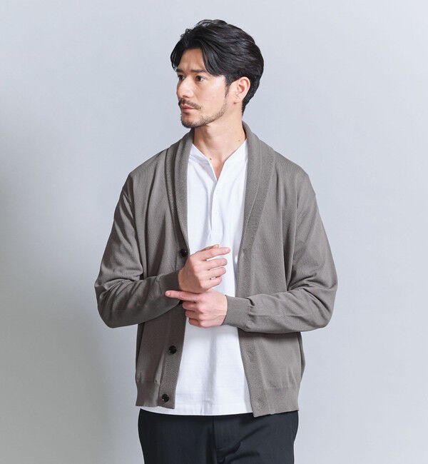 BEAUTY&YOUTH UNITED ARROWS「【WEB限定 WARDROBE SMART】KOUKIN ショールカラー カーディガン【抗菌・防臭】」|カーディガン|