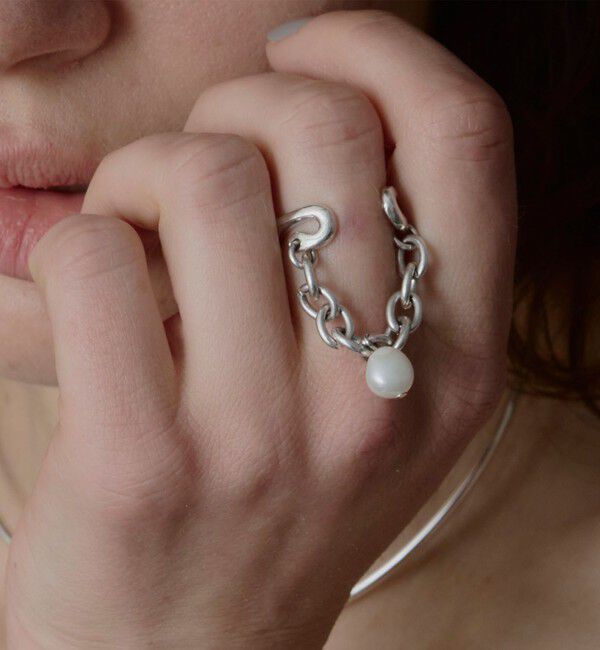 BEAUTY&YOUTH UNITED ARROWS「＜loni＞Ivy pearl chain リング-2WAY-」|リング|SILVER