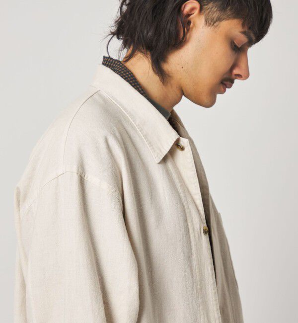 STEVEN ALAN「＜Steven Alan＞ CL クレープ オープンカラー オーバー シャツ」|シャツ・ブラウス|