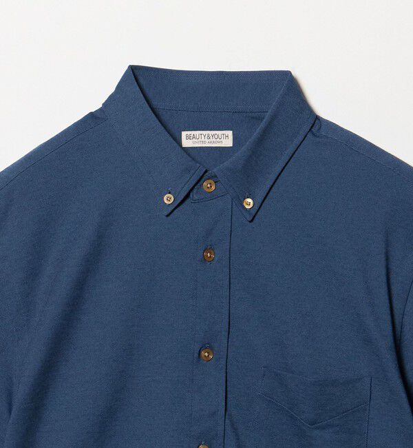 BEAUTY&YOUTH UNITED ARROWS「クイック ストレッチ シャンブレー ボタンダウン 半袖シャツ SLIM型 吸水速乾機能付き」|シャツ・ブラウス|
