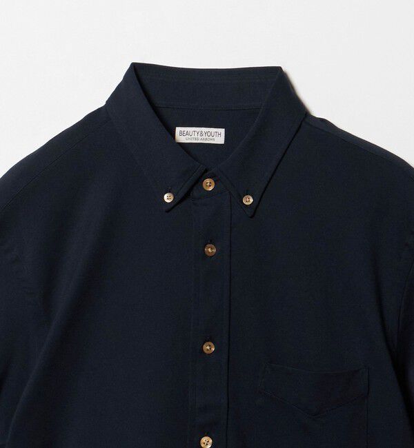 BEAUTY&YOUTH UNITED ARROWS「クイック ストレッチ シャンブレー ボタンダウン 半袖シャツ SLIM型 吸水速乾機能付き」|シャツ・ブラウス|