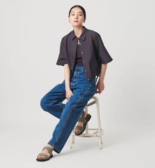 BEAUTY&YOUTH UNITED ARROWS「チェック ドローストリング シャツ ウォッシャブル」|シャツ・ブラウス|