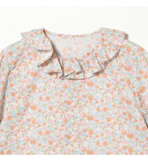 BEAMSBOY「リバティ フリル 5分袖 シャツ」|シャツ・ブラウス|