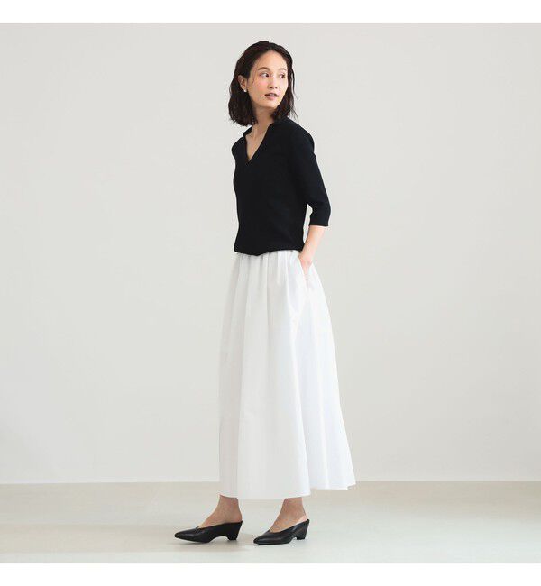 Demi-Luxe BEAMS 「コットン ナイロン タック ギャザー スカート」|スカート|