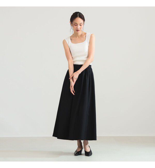 Demi-Luxe BEAMS 「コットン ナイロン タック ギャザー スカート」|スカート|