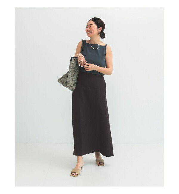 Demi-Luxe BEAMS 「シンプル リネン スカート .M」|スカート|