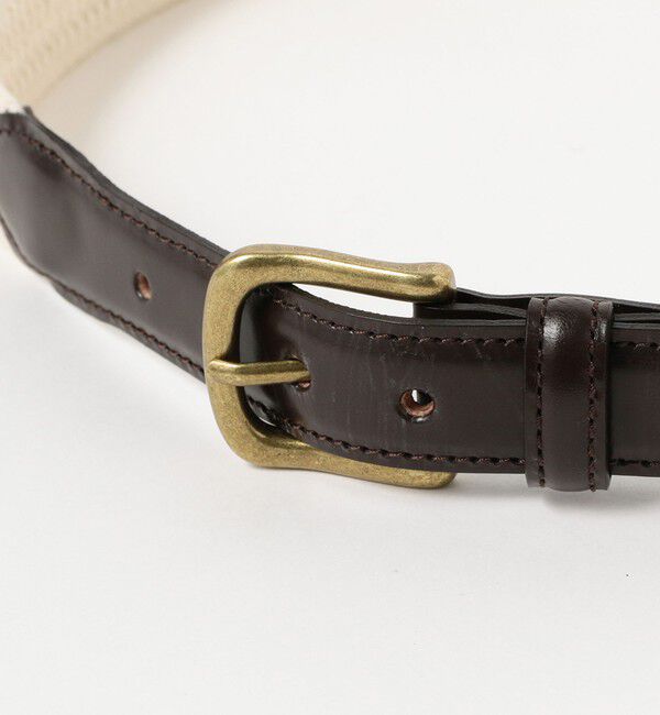 BEAMS PLUS「BEAMS PLUS / Leather Tab Cotton Belt」|ベルト|