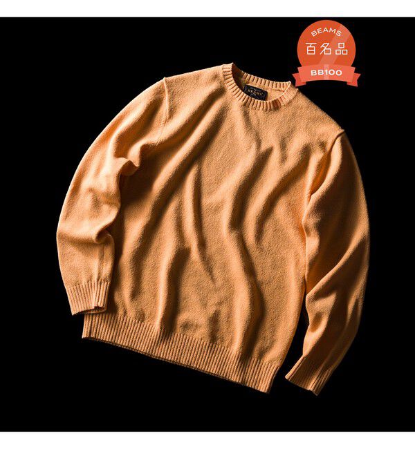 BEAMS PLUS「Crew LilyYarn 7G」|ニット・セーター|APRICOT