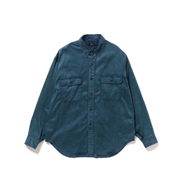 BEAMS「フェード ワークシャツ」|シャツ・ブラウス|BLUE