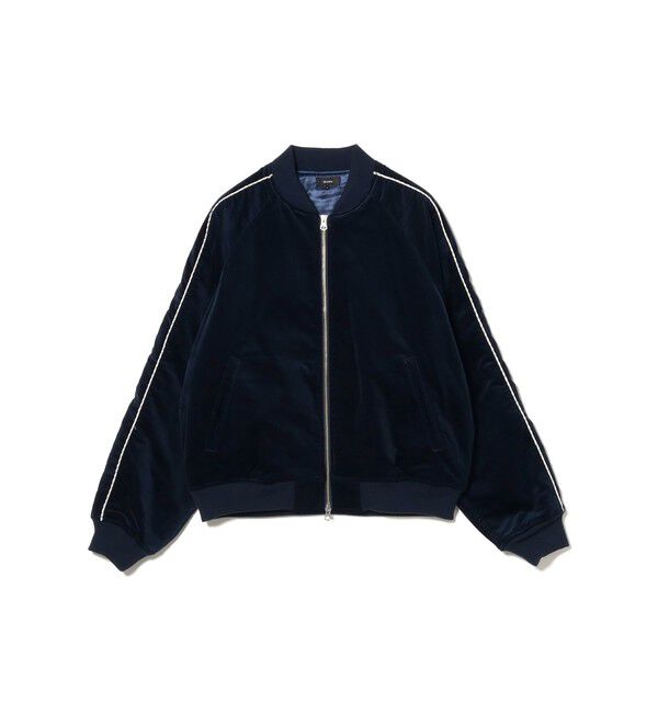 BEAMS「リラックスフィット ベロア スカジャン」|ブルゾン・スタジャン|