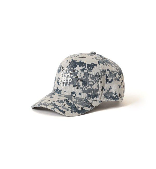 BEAMS「BMS ロゴ 6パネル キャップ」|キャップ・キャスケット|CAMO（Blue）