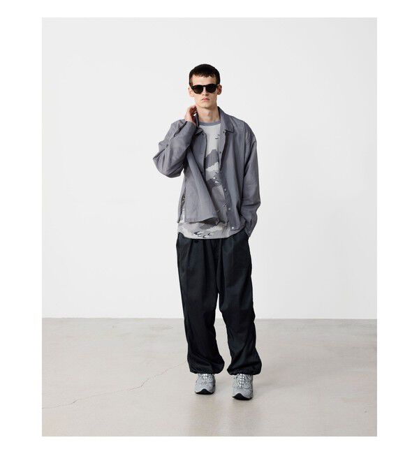 BEAMS「ショートレングス シアー コーチシャツ【ワイドショートフィット】」|シャツ・ブラウス|