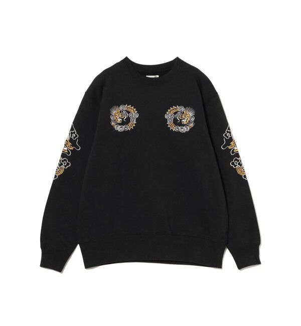BEAMS「【別注】テーラー東洋 / SUKA CREW SWEAT EMBROIDERED」|スウェット・ジャージ|BLACK