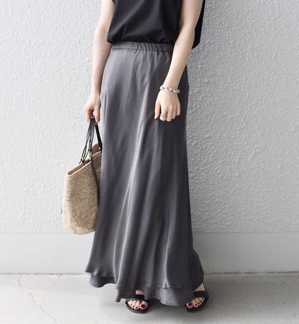 SHIPS for women「レーヨンシルクマーメイドロングスカート◇」|スカート|