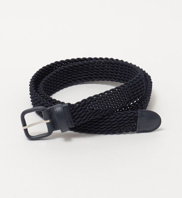 SHIPS「L&rsquo;AIGLON: 手編み メッシュ ベルト」|ベルト|ネイビー
