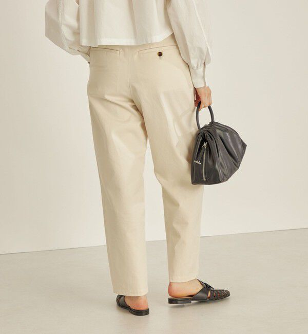 SHIPS for women「〈手洗い可能〉綿 ギャバ マーベルト タック パンツ◇」|その他|