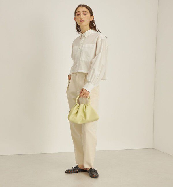 SHIPS for women「〈手洗い可能〉綿 ギャバ マーベルト タック パンツ◇」|その他|